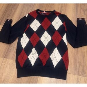 TOMMY HILFIGER Jumper Sweater Men Size M Crew Neck Cotton VR2566‎